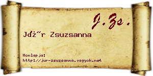 Jür Zsuzsanna névjegykártya